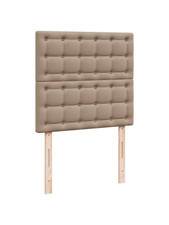 Box spring postel s matrací cappuccino 90x190 cm umělá kůže
