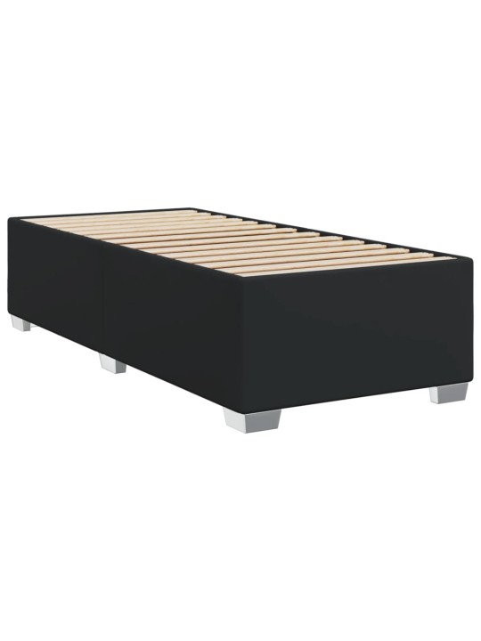 Box spring postel s matrací černá 100x200 cm umělá kůže