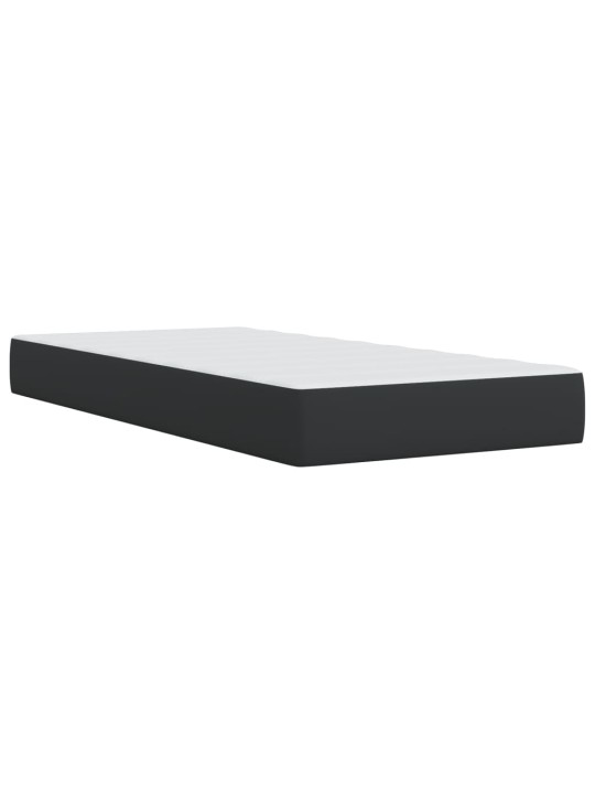Box spring postel s matrací černá 100x200 cm umělá kůže