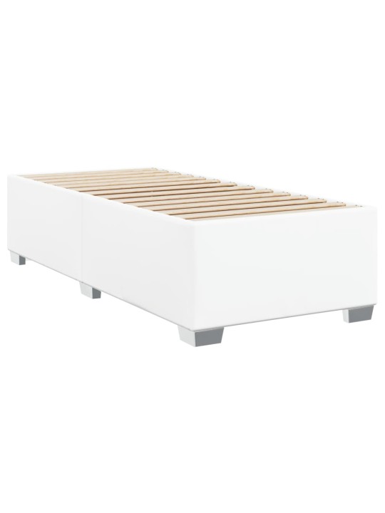Box spring postel s matrací bílá 100x200 cm umělá kůže