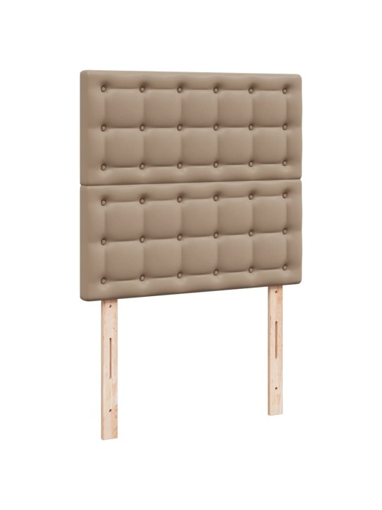 Box spring postel s matrací cappuccino 100x200 cm umělá kůže