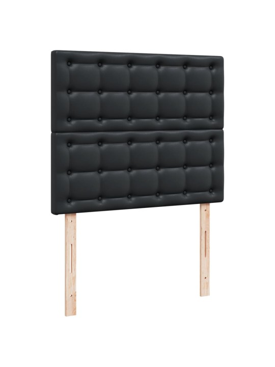 Box spring postel s matrací černá 120x190 cm umělá kůže