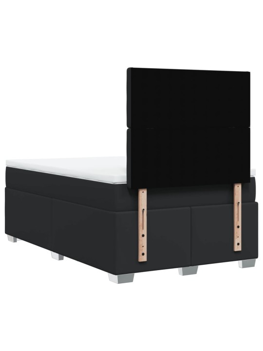 Box spring postel s matrací černá 120x190 cm umělá kůže