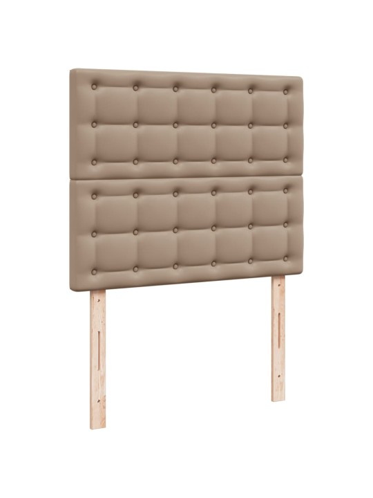 Box spring postel s matrací cappuccino 120x190 cm umělá kůže