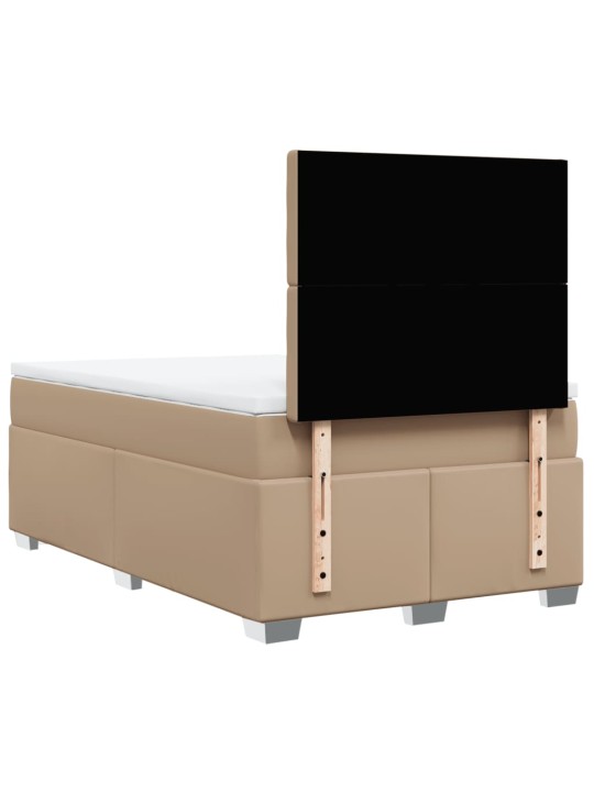 Box spring postel s matrací cappuccino 120x190 cm umělá kůže