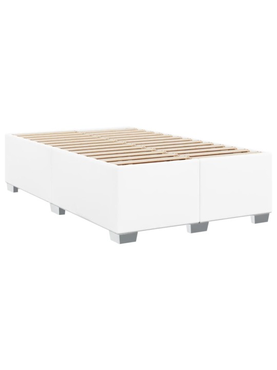 Box spring postel s matrací bílá 120x200 cm umělá kůže