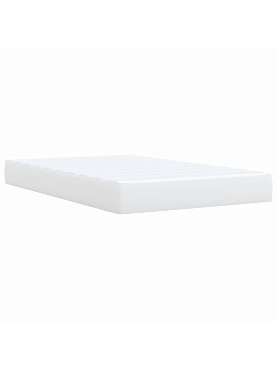 Box spring postel s matrací bílá 120x200 cm umělá kůže