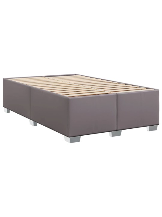 Box spring postel s matrací šedá 120x200 cm umělá kůže