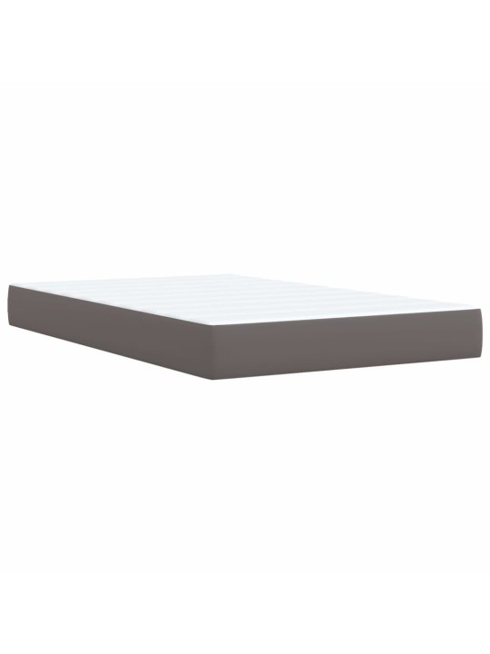 Box spring postel s matrací šedá 120x200 cm umělá kůže