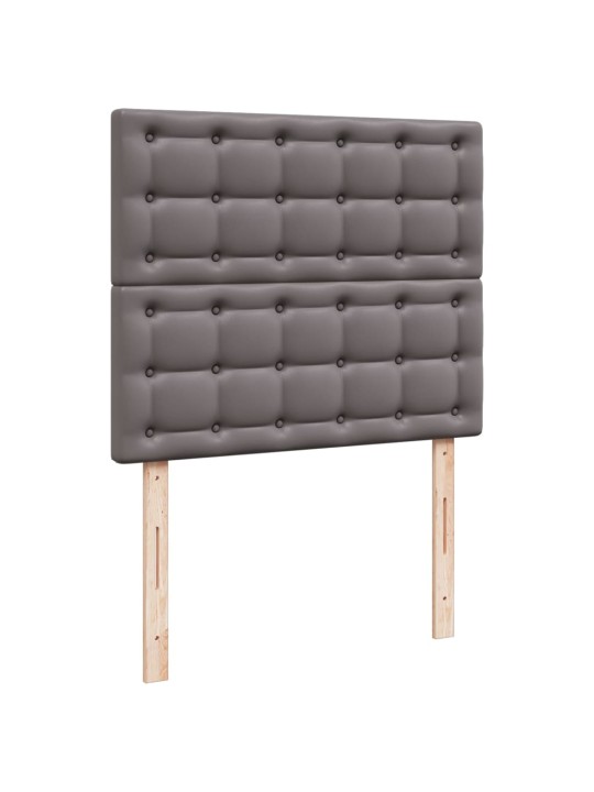 Box spring postel s matrací šedá 120x200 cm umělá kůže