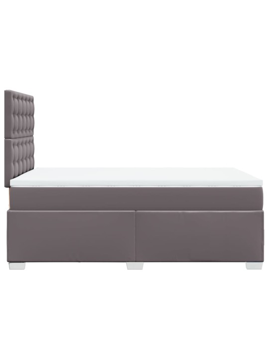 Box spring postel s matrací šedá 120x200 cm umělá kůže