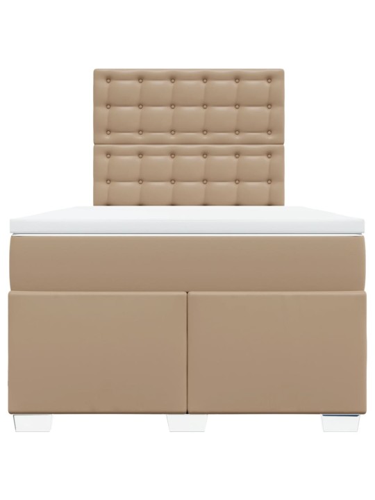 Box spring postel s matrací cappuccino 120x200 cm umělá kůže