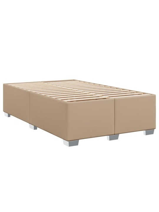Box spring postel s matrací cappuccino 120x200 cm umělá kůže