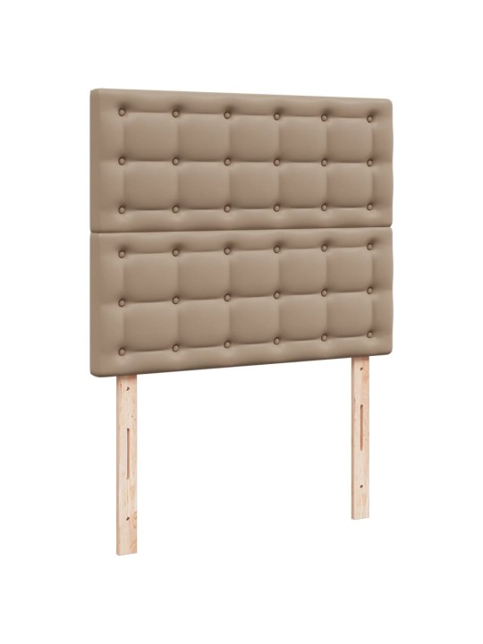 Box spring postel s matrací cappuccino 120x200 cm umělá kůže