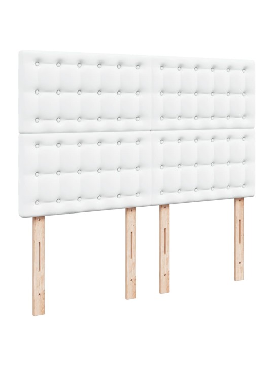 Box spring postel s matrací bílá 140 x 190 cm umělá kůže