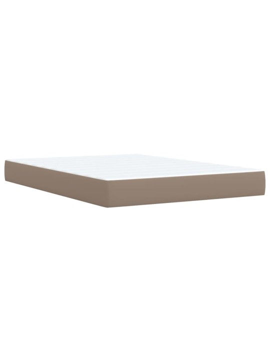 Box spring postel s matrací cappuccino 140x190 cm umělá kůže