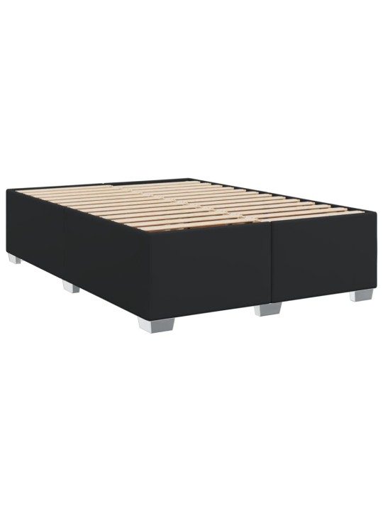 Box spring postel s matrací černá 140x200 cm umělá kůže