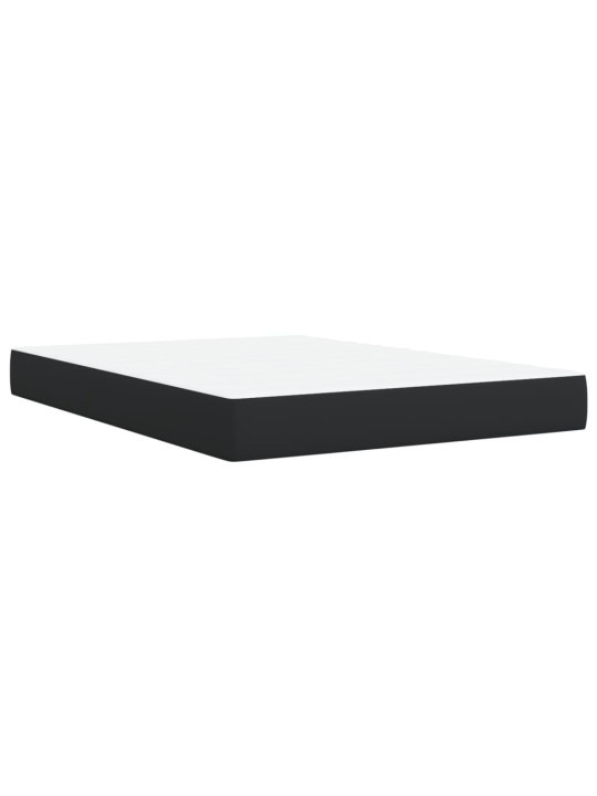 Box spring postel s matrací černá 140x200 cm umělá kůže