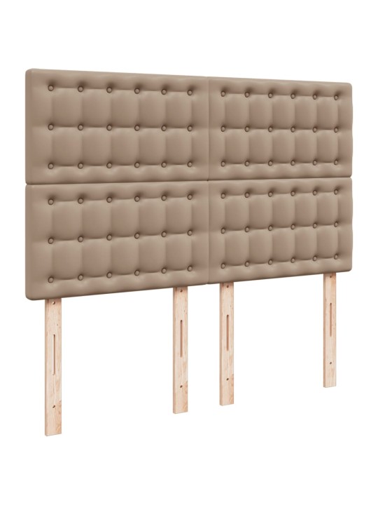 Box spring postel s matrací cappuccino 140x200 cm umělá kůže