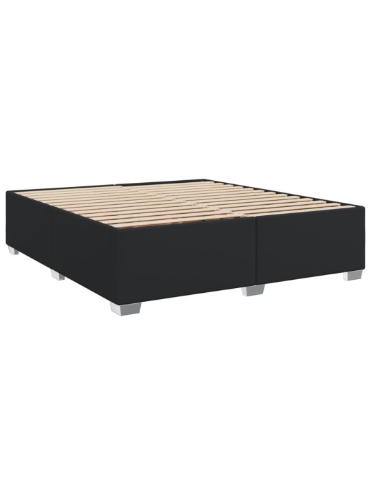 Box spring postel s matrací černá 180x200 cm umělá kůže