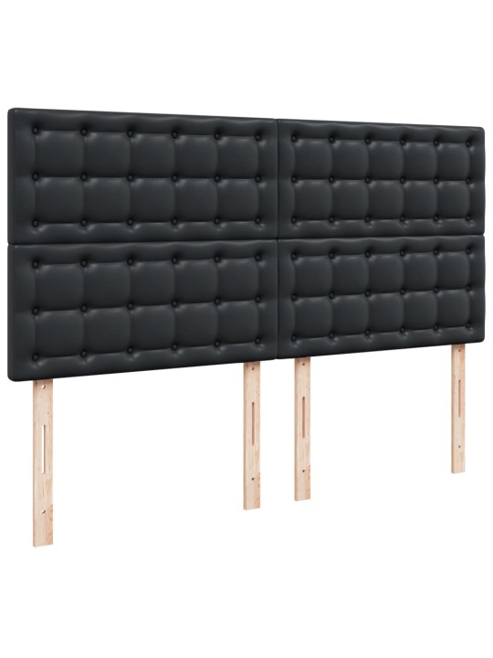 Box spring postel s matrací černá 180x200 cm umělá kůže
