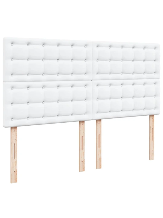 Box spring postel s matrací bílá 180x200 cm umělá kůže