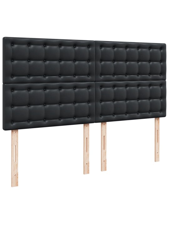 Box spring postel s matrací černá 200x200 cm umělá kůže