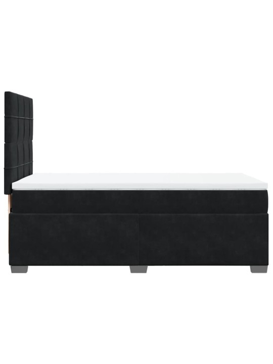 Box spring postel s matrací černá 80 x 200 cm samet