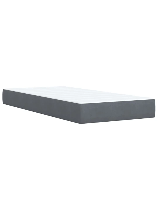 Box spring postel s matrací tmavě šedá 90x190 cm samet