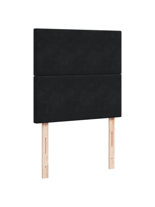 Box spring postel s matrací černá 100x200 cm samet