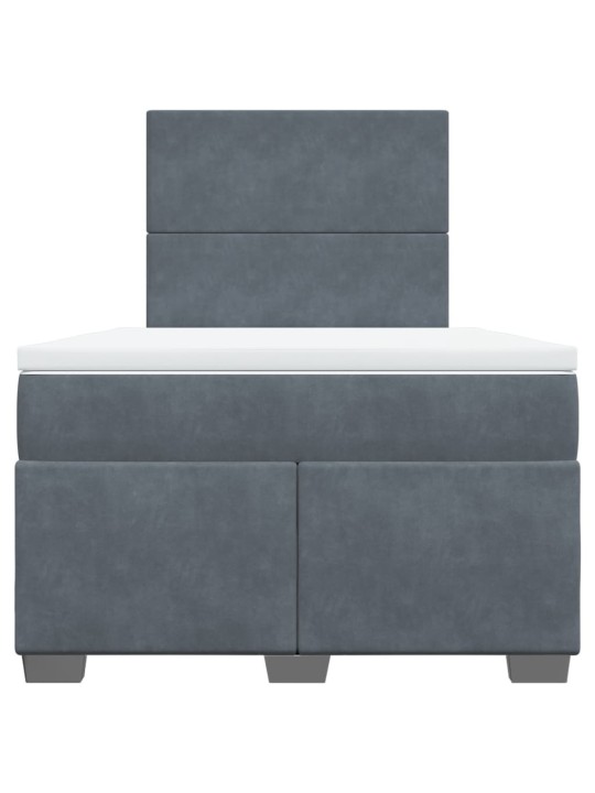 Box spring postel s matrací tmavě šedý 120x190 cm samet
