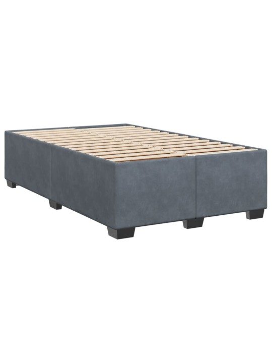 Box spring postel s matrací tmavě šedý 120x190 cm samet