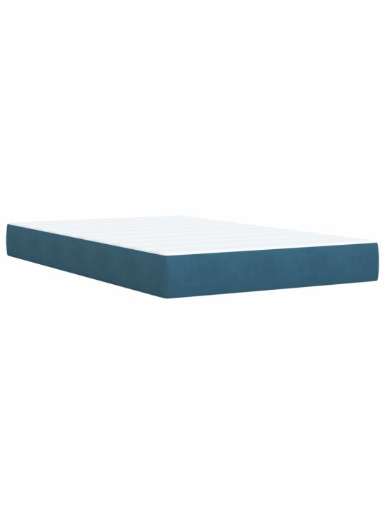 Box spring postel s matrací modrá 120 x 190 cm samet