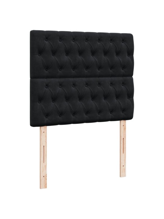 Box spring postel s matrací černá 120 x 190 cm samet
