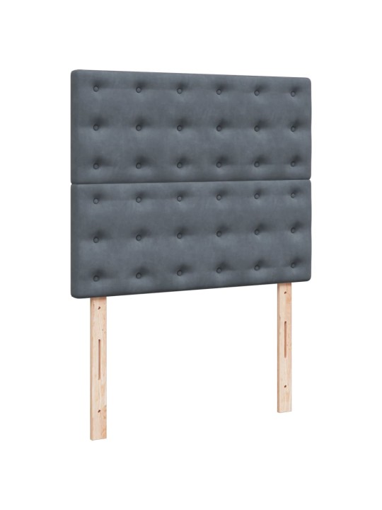 Box spring postel s matrací tmavě šedý 120x190 cm samet