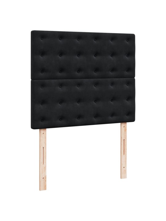 Box spring postel s matrací černá 120 x 190 cm samet