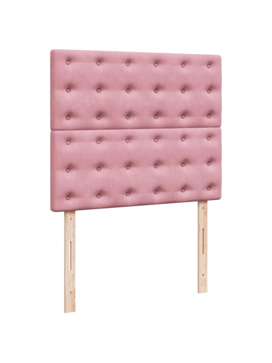 Box spring postel s matrací růžová 120x190 cm samet