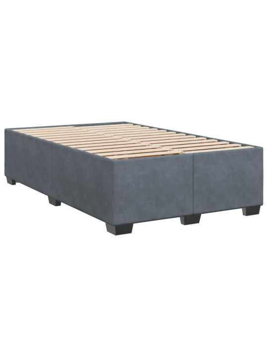 Box spring postel s matrací tmavě šedá 120 x 200 cm samet