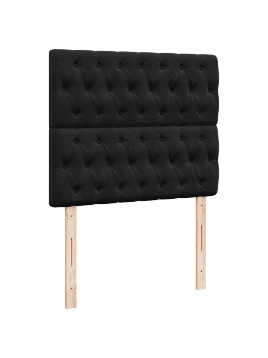 Box spring postel s matrací černá 120 x 200 cm samet
