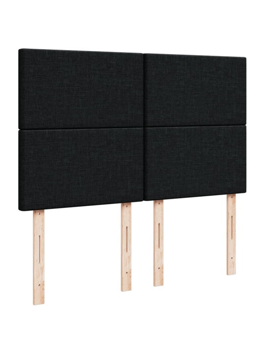 Box spring postel s matrací černá 140 x 190 cm samet