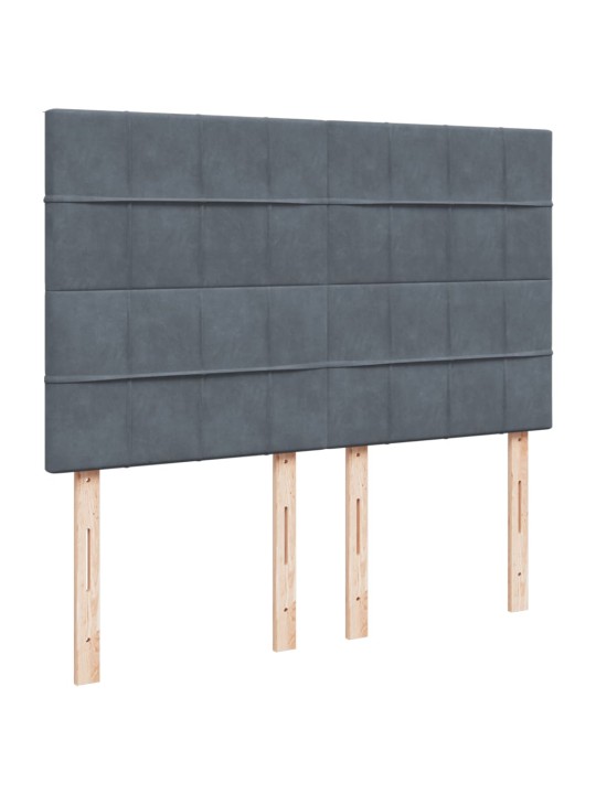 Box spring postel s matrací tmavě šedý 140 x 190 cm samet