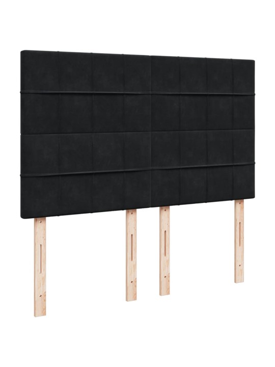 Box spring postel s matrací černá 140x200 cm samet