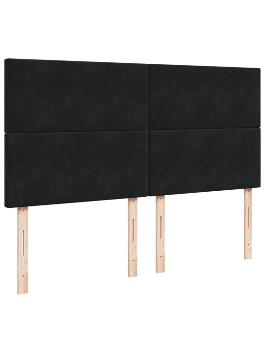 Box spring postel s matrací černá 180x200 cm samet