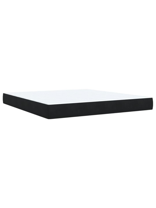 Box spring postel s matrací černá 180x200 cm samet