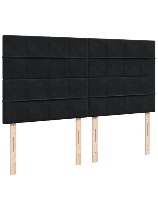 Box spring postel s matrací černá 180x200 cm samet