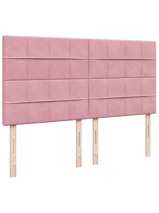 Box spring postel s matrací růžová 180x200 cm samet