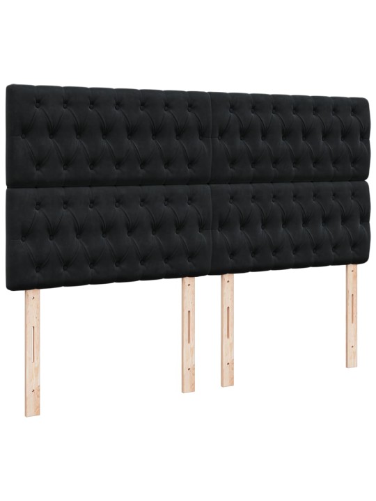 Box spring postel s matrací černá 180x200 cm samet