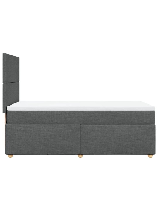 Box spring postel s matrací tmavě šedá 80 x 200 cm textil