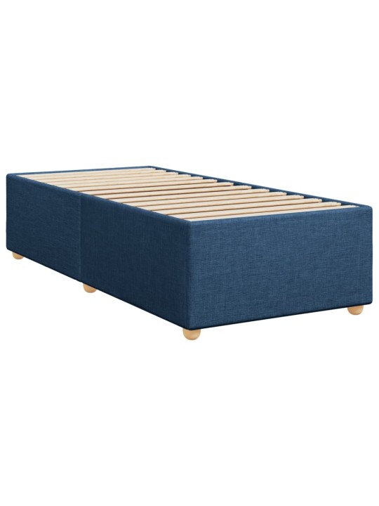 Box spring postel s matrací modrá 80x200 cm textil