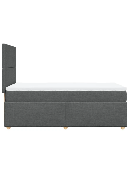 Box spring postel s matrací tmavě šedá 90x190 cm textil